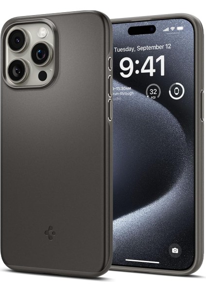 15 Pro ile Uyumlu Kılıf Thin Fit Gunmetal - ACS06687