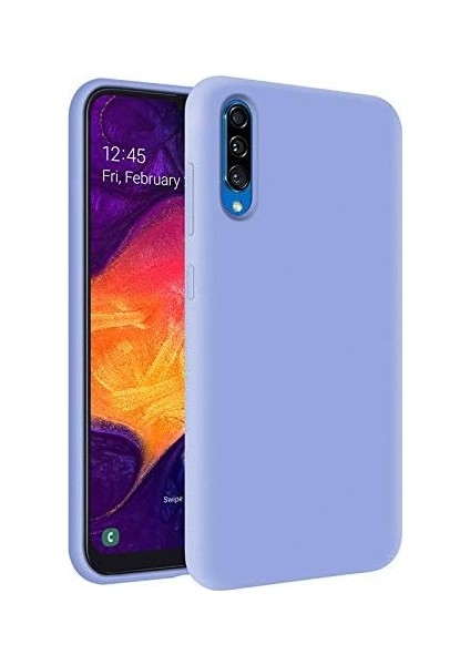 Kzy Galaxy A50 Içi Kadife Soft Logosuz Lansman Silikon Kılıf - Lila