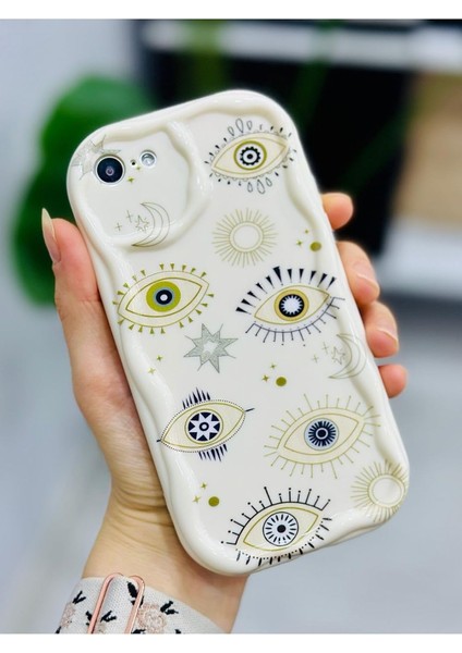 Go Aksesuar 7-8 - Se 2020 ile Uyumlu Nazar Baskılı Darbe Önleyici Lansman Kılıf