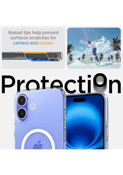 16 ile Uyumlu Ince Magsafe Kılıf Crystal Sararma Karşıtı Duraclear Hava Kanalı Teknolojisi Askeri Sınıf Koruma Magfit Crystal Clear Şeffaf Kapak - ACS08390 modelleri