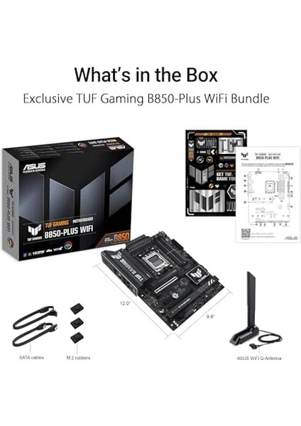 Tuf Gamıng B850-PLUS Wıfı Amd B850 Am5 Ddr5 8000 Dp HDMI 3x M2 Usb3.2 Gen 2x2 Wifi 7 + Bt Aura Rgb 2.5gbit Lan Atx 14+2+1 Güç Aşamaları, 1xgen5 M.2, Ready For Advanced Aı Pc modelleri
