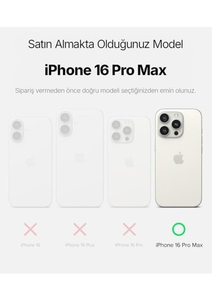 16 Pro Max Için Magsafe ile Uyumlu Çizilmeyen ve Parmak Izi Tutmayan Deri Görünümlü Metal Tuşlu ve Metal Lens Çerçeveli Hybrid Silikon Kılıf (Taba, 16 Pro Max) fiyatları
