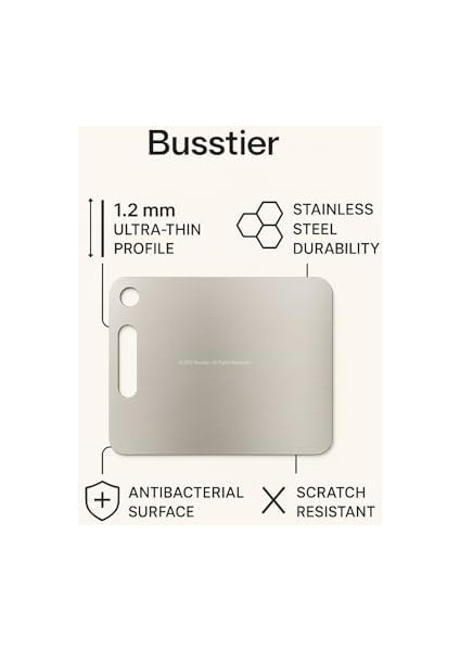 Paslanmaz Çelik Kesim Panosu, Metal Kesme Tahtası, 304 Kalite Çelik, Hijyenik ve Dayanıklı, 34 x 24 Cm, Bıçak Dostu Tasarım, Temizlenebilir, Mutfak ve Profesyonel Kullanım Için Ideal modelleri