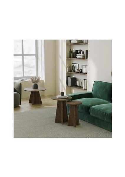 Mushroom 2 Li Sehpa Seti/ceviz modelleri