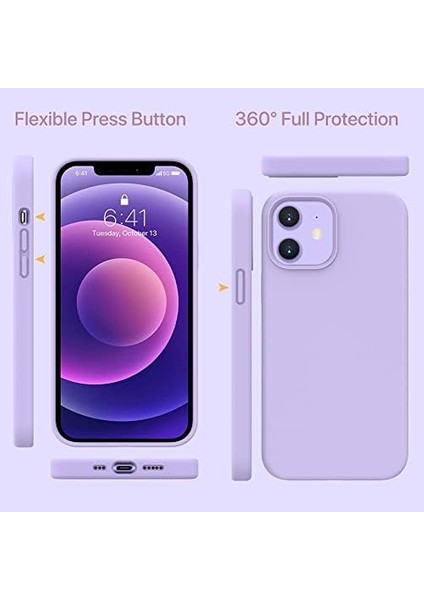13 Pro 6.1 Içi Kadife Lansman Silikon Kılıf Full Kasa Koruma Sağlayan Kılıf Lila fiyatları