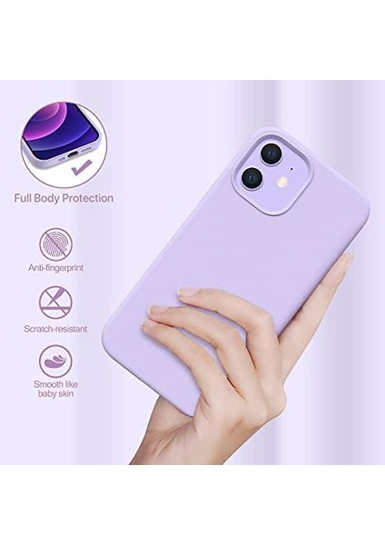 13 Pro 6.1 Içi Kadife Lansman Silikon Kılıf Full Kasa Koruma Sağlayan Kılıf Lila modelleri