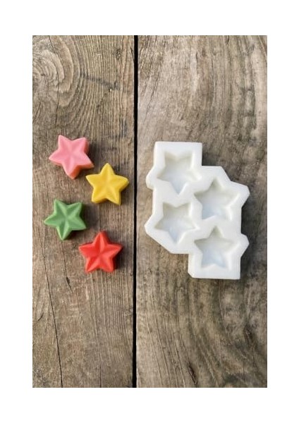 Concept Yıldız Mini Dörtlü Mum Kalıbı (Silikon) modelleri