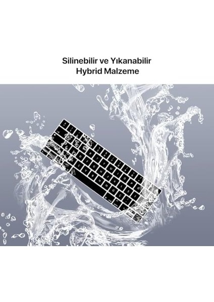 Pro 13 ve 16 Inç Modeli 2016-2020 Yılları (A1706)(A1707)(A1989)(A1990)(A2159) Model Kodları ile Uyumlu Silikon Klavye (Siyah) modelleri