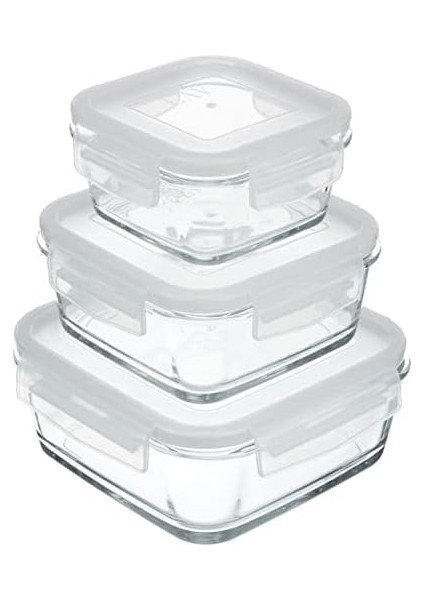 Fresco 3&apos;lü Saklama Kabı Seti, Cam, 1150 cc fiyatları
