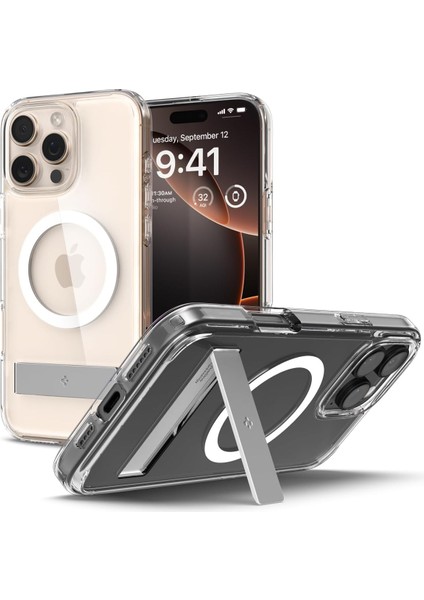 16 Pro Max Ince Kılıf Ultra S Metal &apos;lı Sararma Karşıtı Duraclear™ Hava Kanalı Teknolojisi™ Askeri Sınıf Koruma Magfit Crystal Clear Şeffaf Kapak - ACS08009