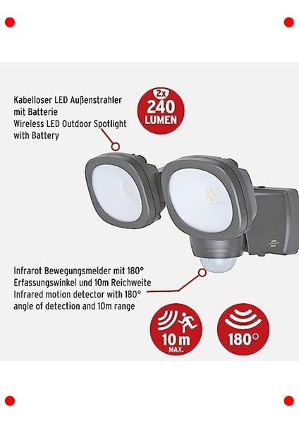 Hareket Sensörlü Pilli Dış Mekan LED Spot Lamba fiyatları