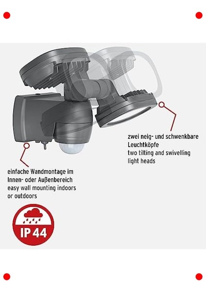 Hareket Sensörlü Pilli Dış Mekan LED Spot Lamba fırsatları