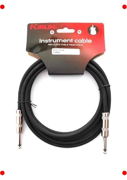 Enstrüman Kablosu 3 Metre Siyah - Dayanıklı Ses Iletimi