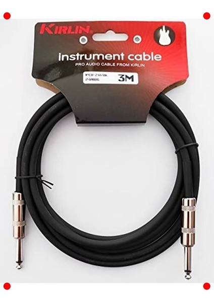 Enstrüman Kablosu 3 Metre Siyah - Dayanıklı Ses Iletimi fiyatları