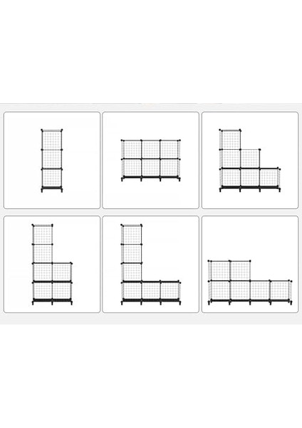 Dekoratif Tel Dolap - 3 Küp modelleri