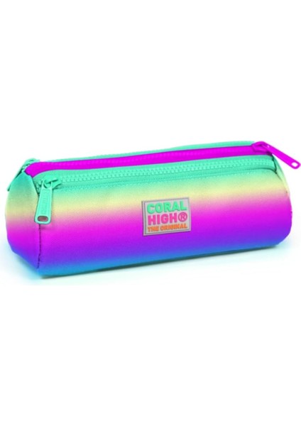 Pembe-Yeşil-Mor Üç Bölmeli Çantası -Kız Çocuk