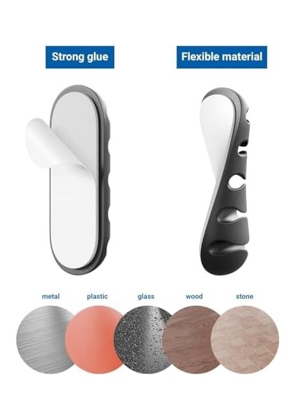 24 Parça Kablo Tutucu Seti | Yapışkanlı Kablo Klipsi | Masa Üstü Kablo Düzenleyici | Şarj Kablosu, Kulaklık, Usb, Hdmı, Mouse Kablosu Için | Ofis & Ev Kullanımı | Kablo Yönetimi Çözümü fiyatları