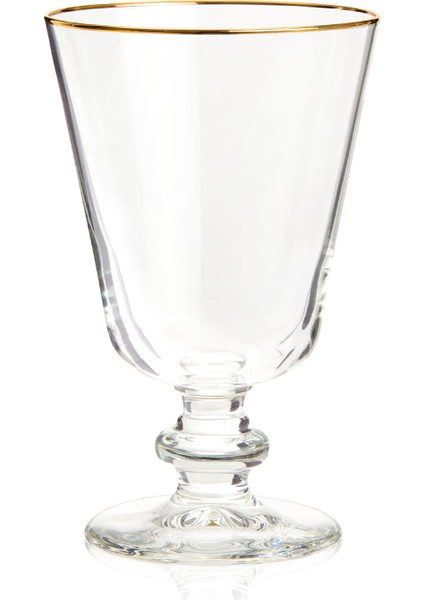 Pure Altın Yaldızlı 4'lü Ayaklı Su Bardağı Seti - 280 ml modelleri