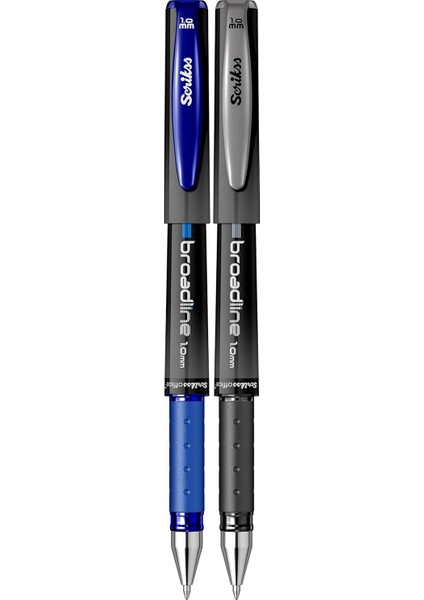 Broadlıne 1.0 mm Jel Siyah & Mavi 2&apos;li Blister
