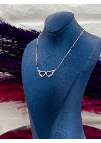 925 Ayar Gümüş Melek Kanadı Modeli Lüks Kadın Kolye modelleri