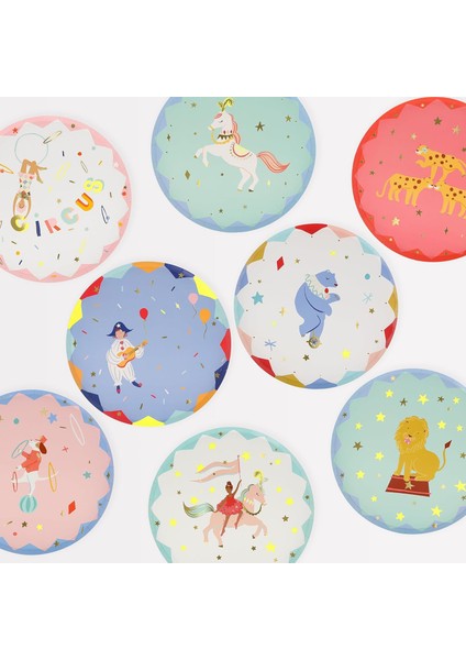 - Circus Plates - Sirk Tabaklar (M) (X8)