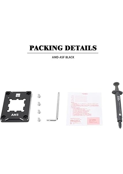 Asf-Siyah Am5 Cpu Tutucu, Düzeltici Bükülme Önleyici Sabitleme Çerçevesi, Am5 Tam Fit Sabit Işaretsiz Montaj, Am5 Bükülme Önleyici Kontak Çerçevesi, Cpu Soğutucu modelleri