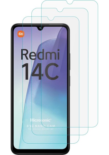 14C Screen Protector Glass Cam Ekran (3`lü Paket) [ 14C ile Uyumlu Ekran - Şeffaf]