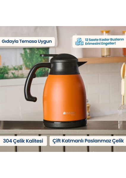 Kitchen Çay Termosu - Turuncu - 1,5 Lt