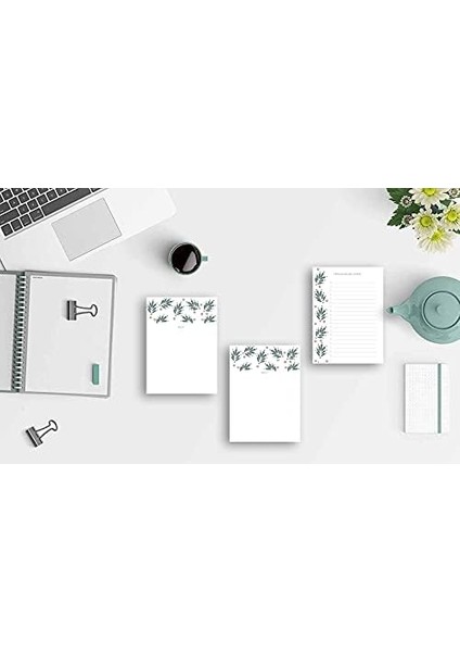 Tanıtım 3&apos;lü Masaüstü Çiçek Desenli Not Kağıt Seti modelleri