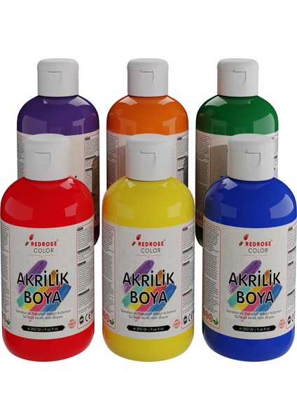 Rose Ara Renkler Akrilik 6&apos;lı Set 6X250 gr