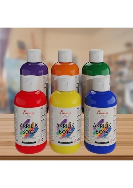 Rose Ara Renkler Akrilik 6&apos;lı Set 6X250 gr modelleri