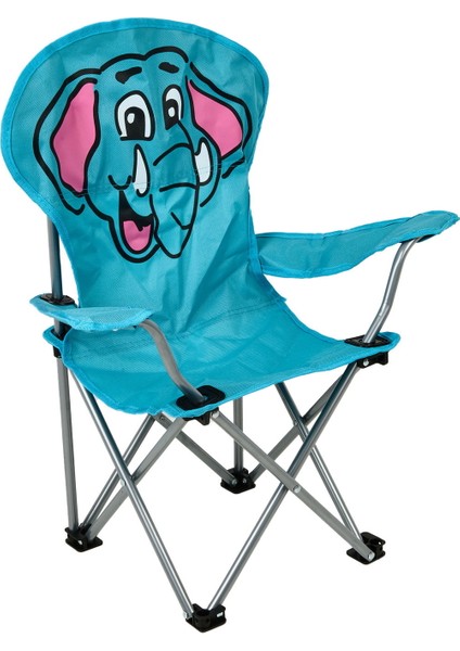 Katlanır Fil Desenli Çocuk Kamp Sandalyesi - Mavi fiyatları