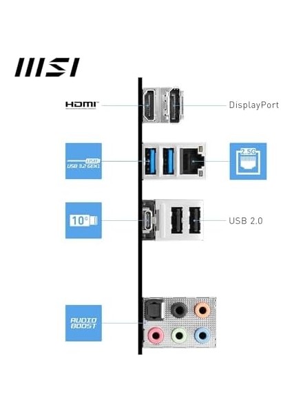 MB Pro B760-P Iı Soket 1700 Ddr5 7000(OC) Pcı-E,m.2 Usb3.2 Hdmı,dp 1x 2.5g Lan Atx fiyatları
