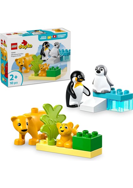 Town Vahşi Hayvan Aileleri: Penguenler ve Aslanlar 10442-2 Yaş ve Üzeri Çocuklar Için Eğitici ve Yaratıcı Oyuncak Yapım Seti (10 Parça)