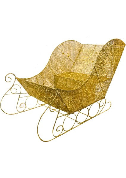 Flora Yılbaşı Kızak Dekor (Dore) 90X51X57 cm