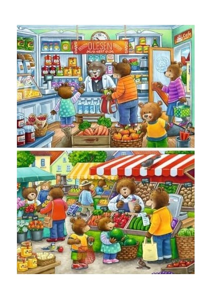 50765 2X12P Puz Alışverişe Gidiyoruz, Çok Renkli modelleri