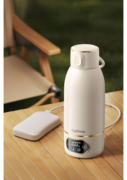 Go Smart Taşınabilir Şarjlı Çelik Su Isıtıcı Kablosuz Kettle (35-100 C°) 500 ml DGT-102