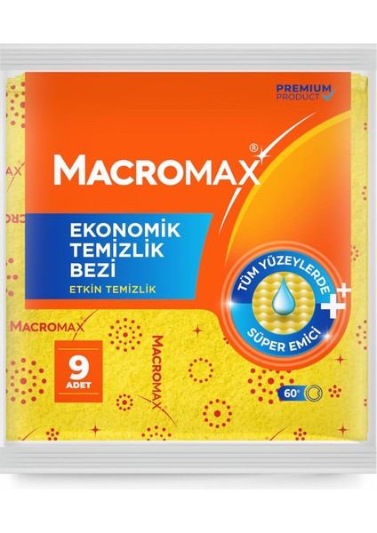 Ekonomik Temizlik Bezi 9&apos;lu Paket, Süper Emici Çok Amaçlı Mutfak ve Yüzey Bezi