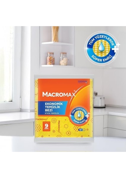 Ekonomik Temizlik Bezi 9&apos;lu Paket, Süper Emici Çok Amaçlı Mutfak ve Yüzey Bezi modelleri