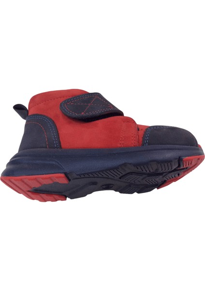 1001 Ridente Lacivert Kırmızı (Süet) Bebe Erkek Çocuk Bot % 100 Deri Kalın Tek Cırtlı indirimleri