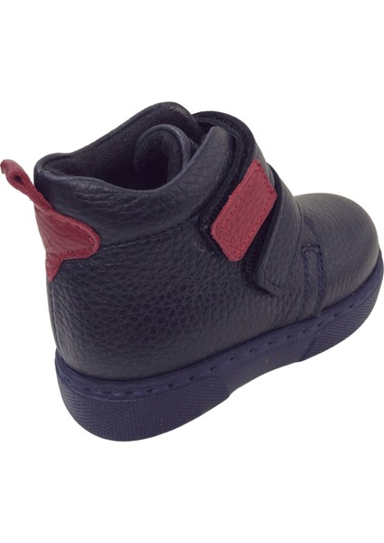 1001 Ridente K.lacivert-Kırmızı Bebe Erkek Çocuk Bot % 100 Deri Cırtlı fırsatları
