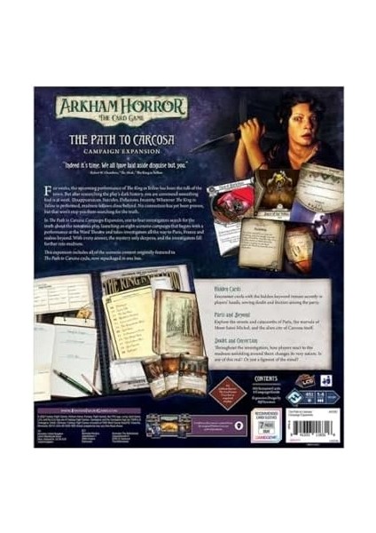 Flight Games Arkham Horror The Card Game The Path To Carcosa Expansion | Horror Game | Mystery Game | Cooperative Card Game | Ages 14+ | 1-2 Players | Avg. Playtime 1-2 Hours | fiyatları