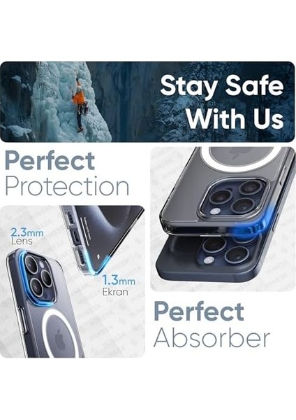 13 Için ile Uyumlu Şeffaf Kılıf Kristal Berraklığında Materyal Polikarbonat Arka Kısım ve Silikon Kenarlar Kablosuz Şarj Destekli Kılıf Kapak (13) modelleri