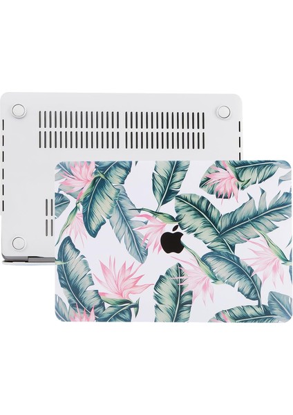 Flower 04 Pro Kılıf 13INÇ M1-M2, FLOWER02 (Type-C&apos;li Model) A2338 A2289 A2251 A1706-08 A1989 A2159 ile Uyumlu