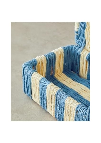 Kağıt Ip Dekoratif Kutu Lacivert fiyatları