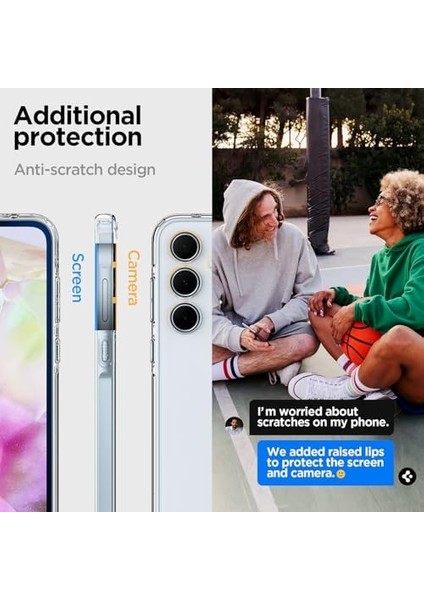 Galaxy A35 ile Uyumlu Kılıf Ultra Hybrid Crystal Clear - ACS07523 modelleri