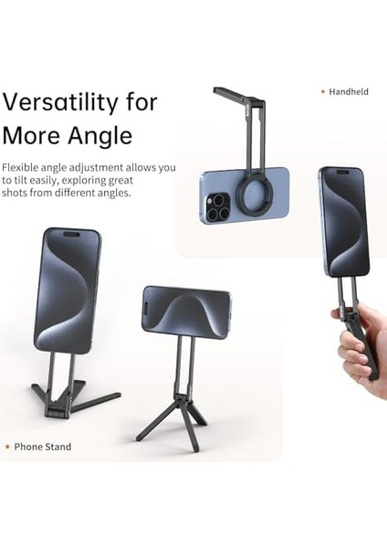 Telefon Için - Maglock Akıllı Telefon Mini Cep Telefonu Çift Taraflı Mıknatıs Hızlı Montaj 16 15 14 13 12 ile Uyumlu, Siyah fiyatları