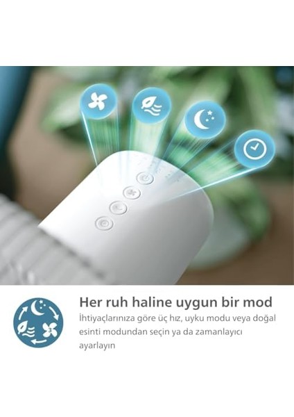 2000 Serisi, Silentwings Teknolojili Güçlü ve Ultra Sessiz, 19 Db., 2&apos;si 1 Arada Masa ve Ayaklı, Ayarlanabilir Eğim ve Salınım, 12 Saat Zamanlayıcı, CX2550/00 fiyatları