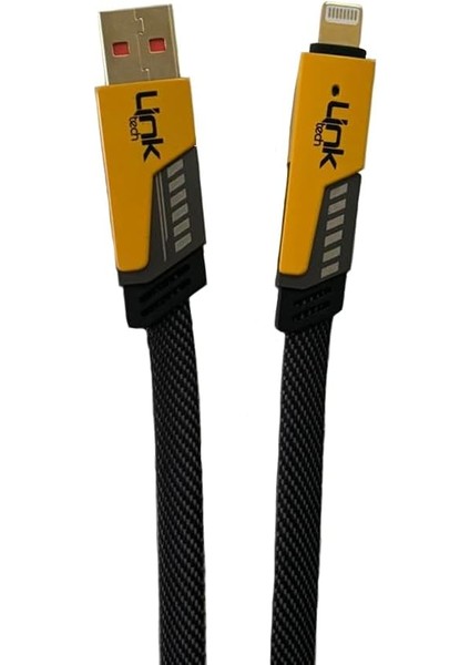 K474 Mecha Style 4in1 USB + Type-C + 100W Şarj Kablosu Sarı