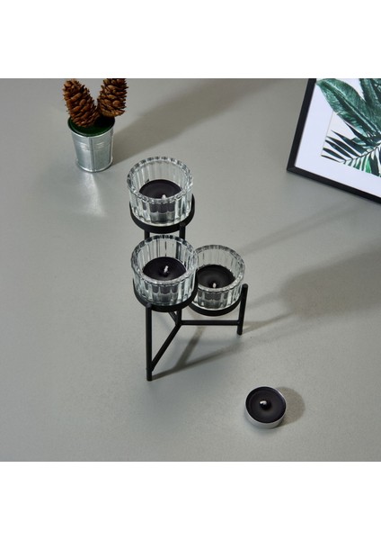 10'lu Tealight Mum - Siyah - 3,8 cm fiyatları